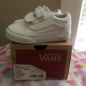 Toddler white vans